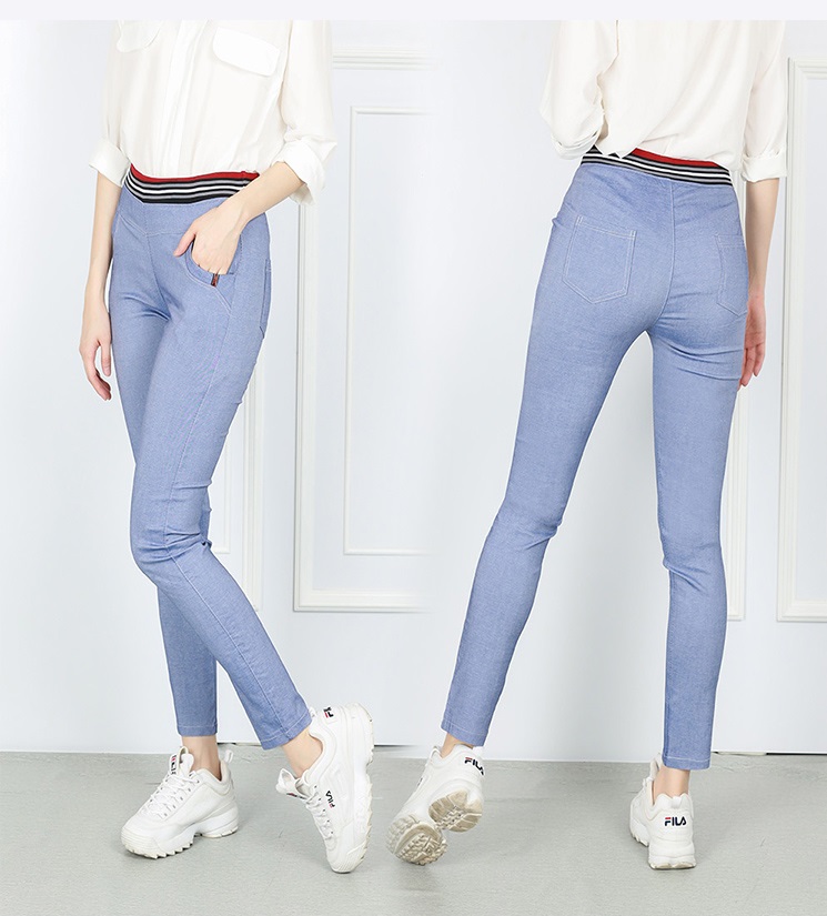 QA-771 WOMEN'S CASUAL PANTS BABY BLUE